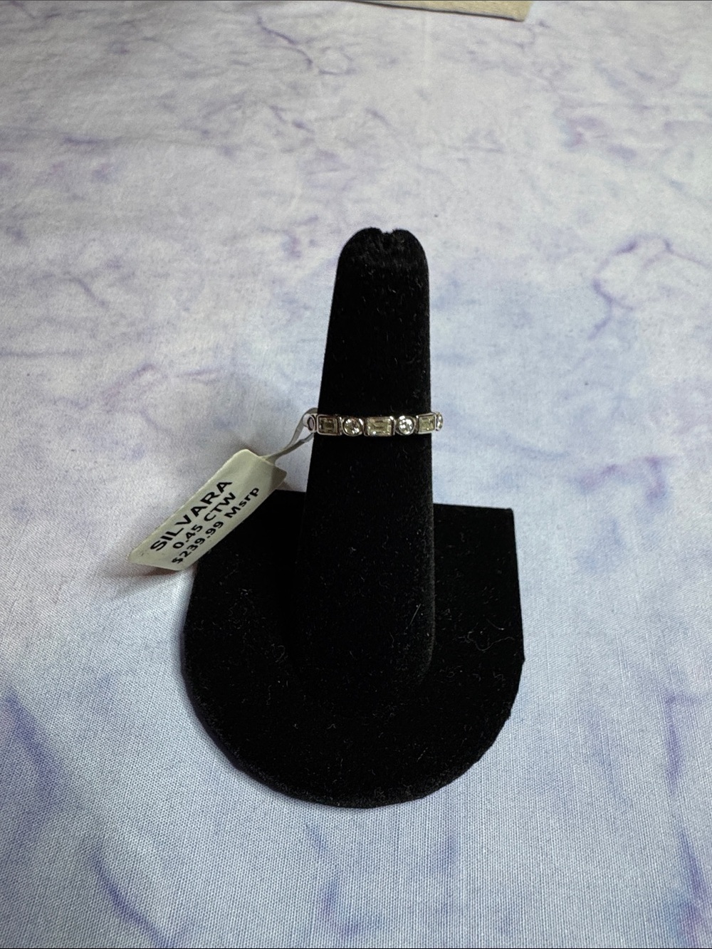 925 Silver .45 CT Moissanite Band Ring